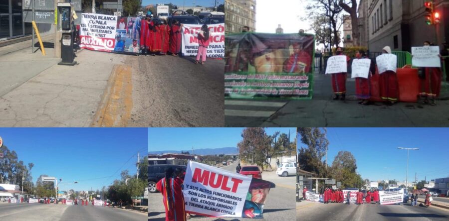 Multi protesta en la Ciudad de México y bloquea carreteras en Oaxaca