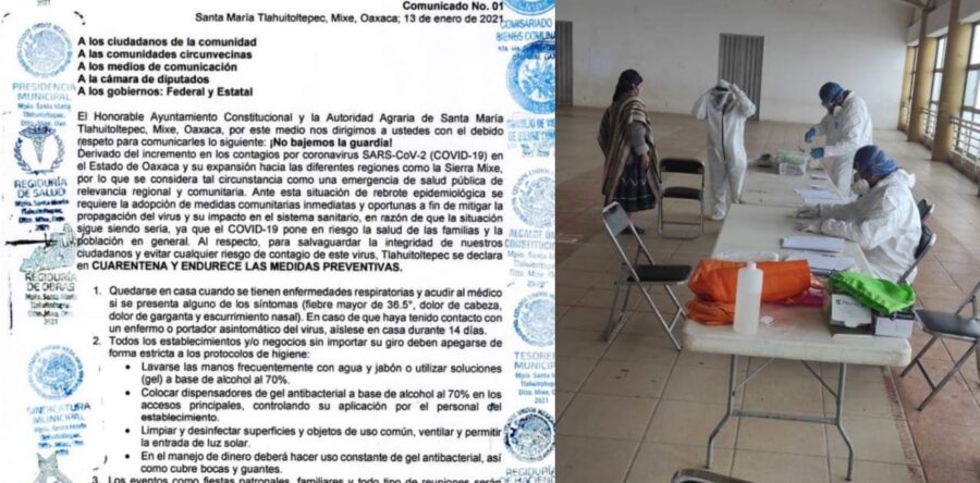 Imponen medidas rigurosas  municipios de la Sierra Norte y Valles Centrales para frenar pandemia