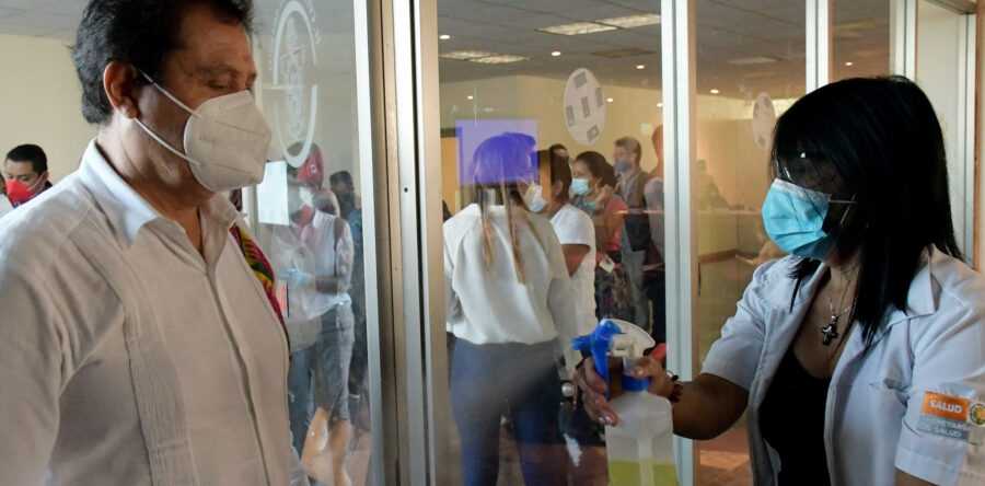 Mantiene Congreso de Oaxaca filtros sanitarios contra la Covid-19