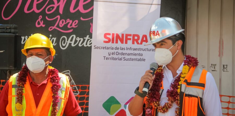 Inicia Sinfra pavimentación en beneficio de habitantes de tres municipios conurbados a la capital