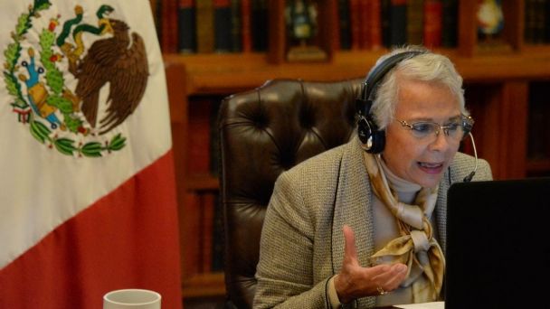 Sánchez Cordero hace llamado urgente a gobernadores a frenar contagios de COVID-19