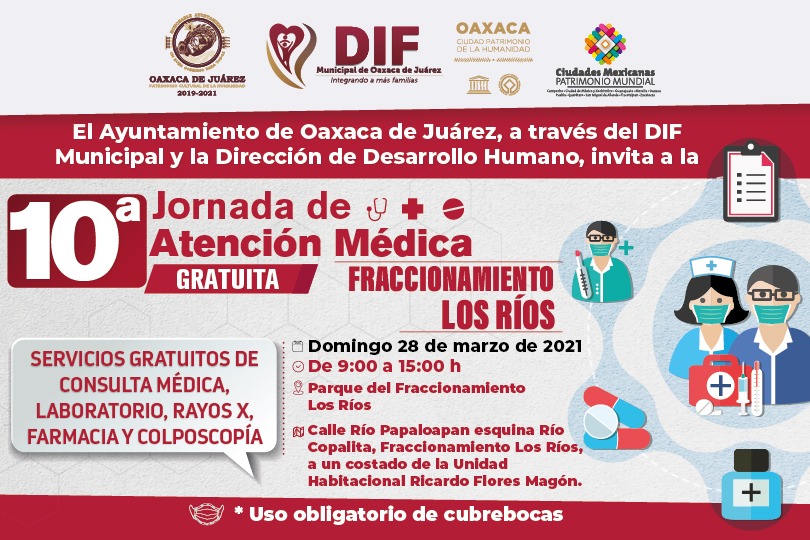 Invita Ayuntamiento a la Jornada de Atención Médica Gratuita en el Fraccionamiento Los Ríos