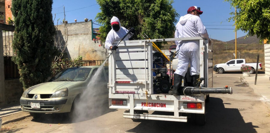 Realiza Ayuntamiento labores de desinfección en fraccionamientos de la agencia Montoya