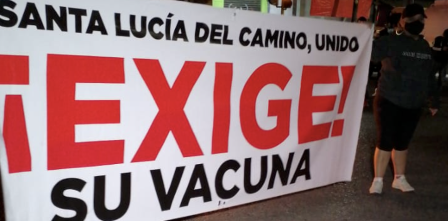 Cancelan vacunación en casi una docena de municipios de la entidad; en Santa Lucía se inconforman y bloquean