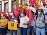 Organizaciones sociales protestaron contra el Fiscal de Oaxaca, Arturo Peimbert Calvo