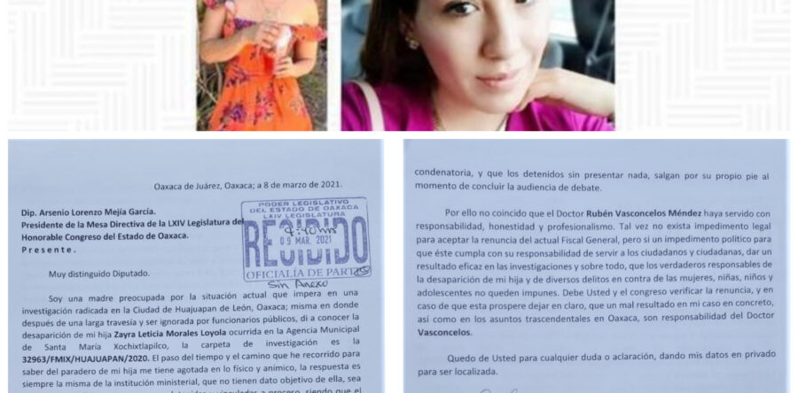 La desaparición de Zaira, y Rubén Vasconcelos: Horacio Corro Espinosa