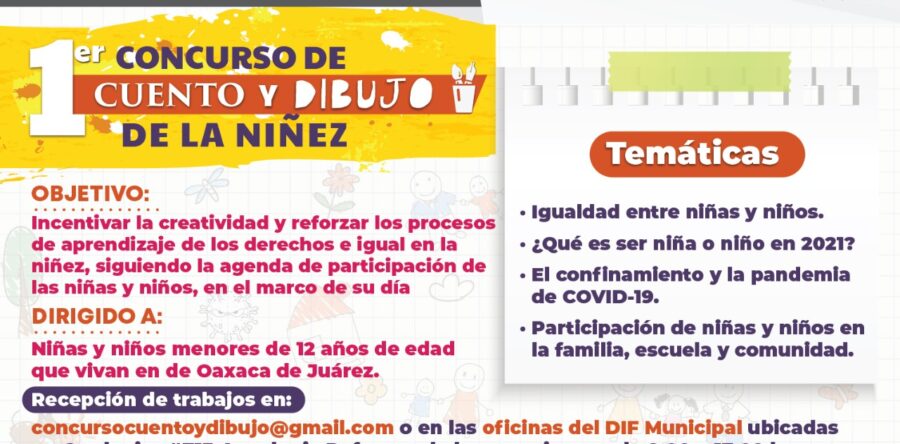 Continúa abierta la convocatoria para el concurso “Cuento y Dibujo de la Niñez”