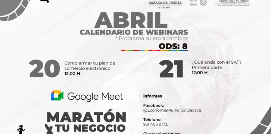 Invita Ayuntamiento de Oaxaca a participar en talleres virtuales y gratuitos sobre emprendimiento