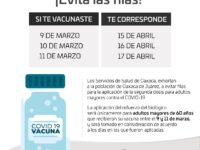 SSO hace un llamado a evitar filas para la aplicación de la segunda dosis de la vacuna contra la COVID-19 en Oaxaca de Juárez