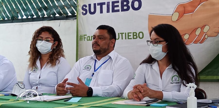 Inicia el SUTIEBO un paro de brazos caídos