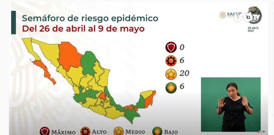 Por el incremento de casos por Covid-19, Oaxaca regresará al color amarillo en el semáforo epidemiológico