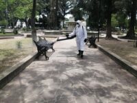 Sin bajar la guardia, Ayuntamiento de Oaxaca de Juárez desinfecta 22 espacios públicos