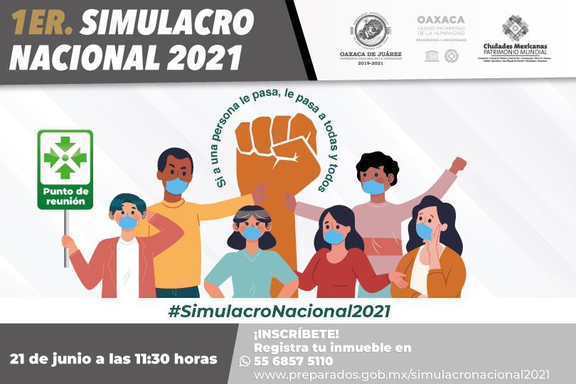 Postergan primer Simulacro Nacional para el próximo 21 de junio: Ayuntamiento de Oaxaca