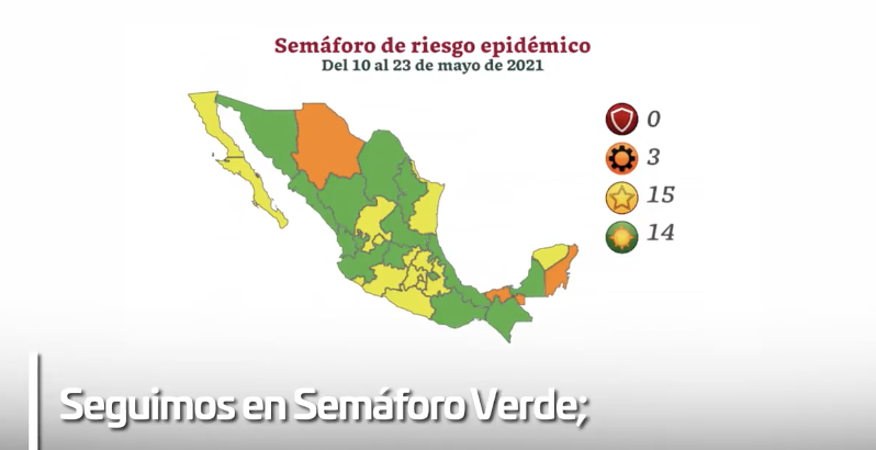 Del 10 al 23 de mayo, Oaxaca estará en semáforo epidemiológico verde