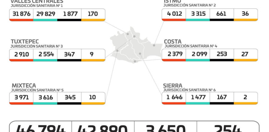 Contabilizan los SSO 254 casos activos de COVID-19,48 son contagios nuevos