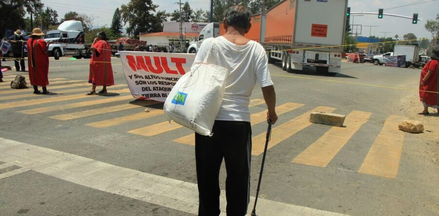 Integrantes del MULTI se movilizaron nuevamente con un bloqueo en Hacienda Blanca
