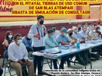 Denuncian imposición de mega proyectos en San Blas Atempa