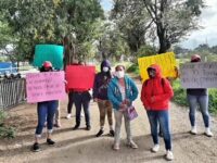 Protestan habitantes de Santa Lucía del Camino por una obra de pavimentación