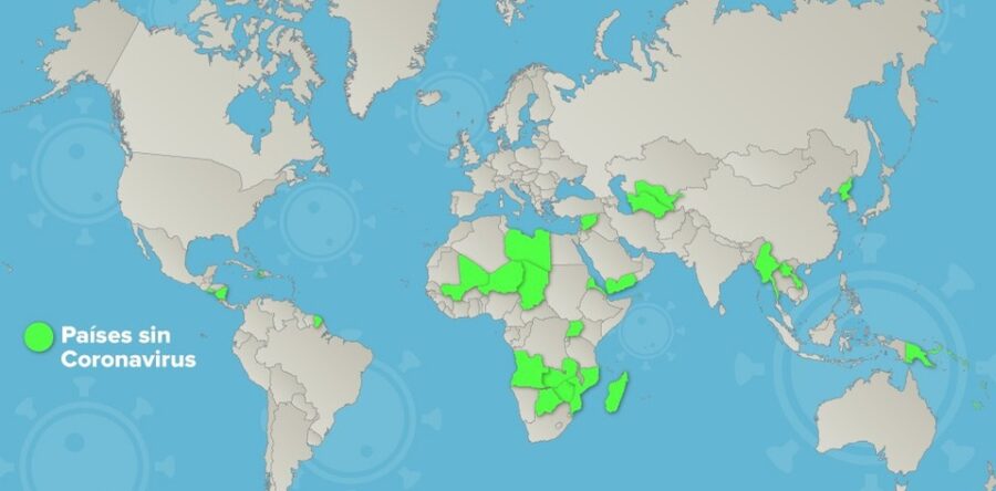 ¡CERO casos Covid-19! TODOS los PAÍSES que NO tienen ningún caso de coronavirus