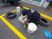 Ayuntamiento de Oaxaca rehabilita pintura  de cruceros y señalamientos en la ciudad capital