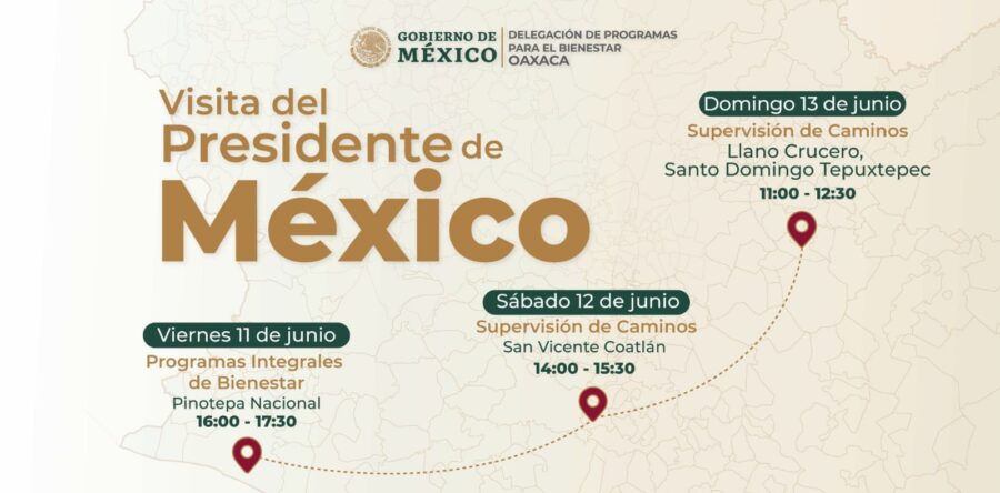 AMLO estará el fin de semana en Oaxaca