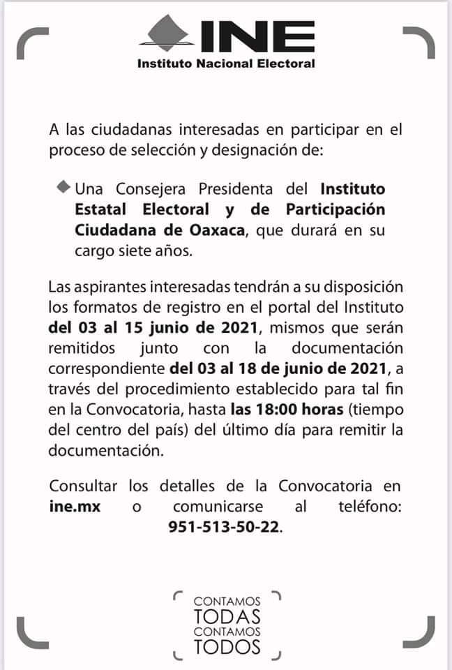 Será mujer quien esté al frente del IEEPCO en los próximos 7 años