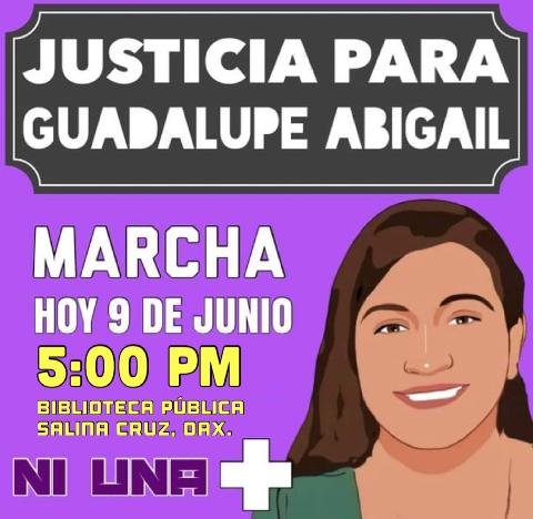 Oaxaca registra 530 casos de mujeres asesinadas, el último es el de Guadalupe Abigail en Salina Cruz