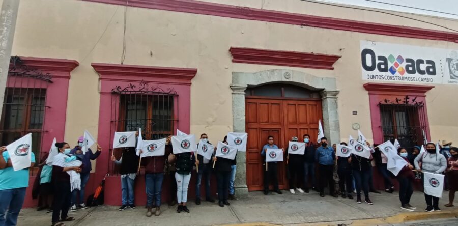 Con protesta la organización 23 de Octubre pide atención a sus demandas