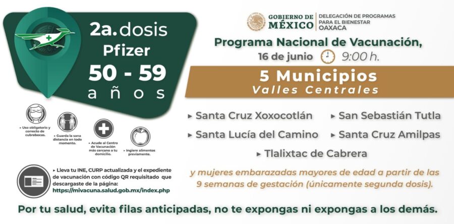 Iniciará la aplicación de la segunda dosis de la vacuna Pfizer-BionTech contra el coronavirus