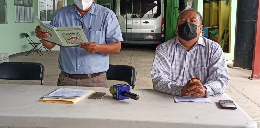 Piden el cambio de dirigencia en el PUP, señalan a Uriel Díaz Caballero por no ejercer de manera correcta los recursos