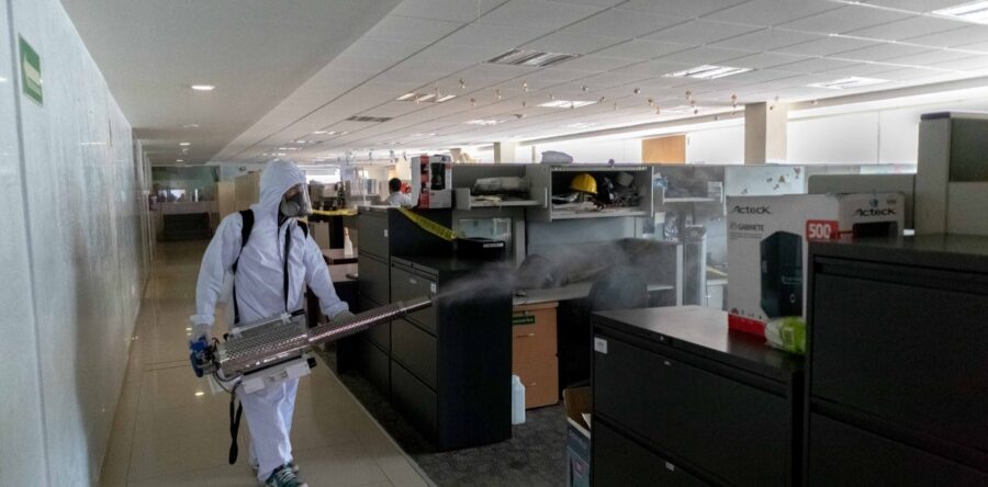 Permanente, la sanitización en complejos administrativos del Gobierno del Estado