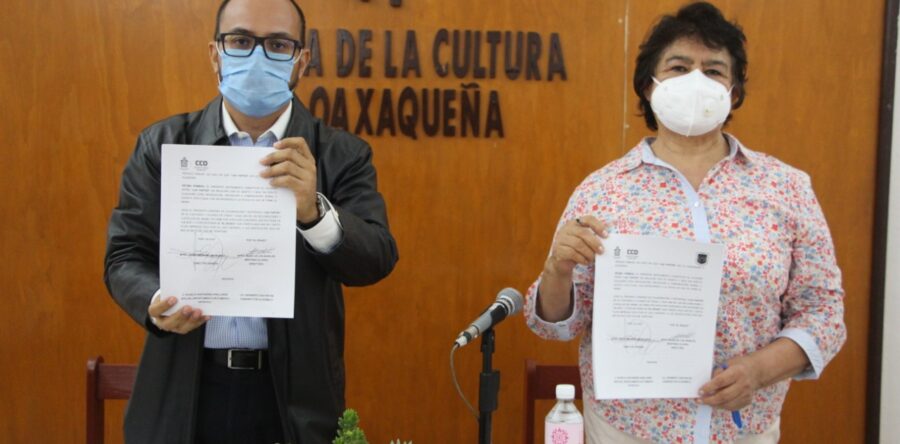 Signan convenio Casa de la Cultura Oaxaqueña y el Instituto de Estudios Superiores en Artes Escénicas de Oaxaca