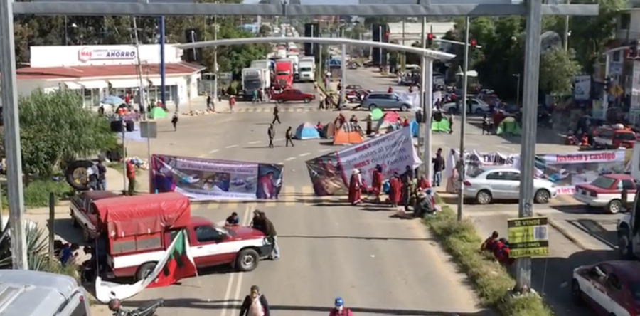 Integrantes del MULTI generan un gran caos en la Ciudad de Oaxaca