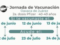 Mañana continuará la vacunación contra la Covid-19 en Oaxaca de Juárez