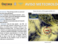 Ante registro de lluvias fuertes en Oaxaca, la CEPCO está en monitoreo constante y emite recomendaciones