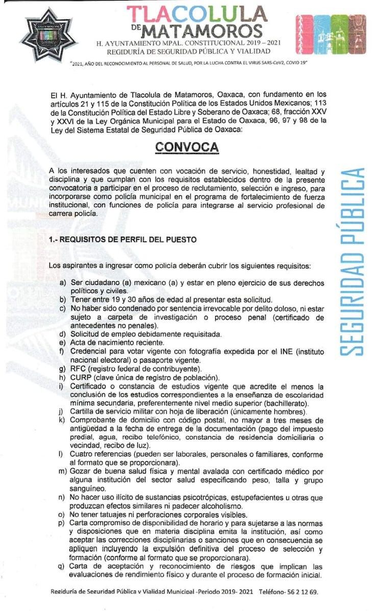Tratan de solucionar el conflicto de policías en Tlacolula con despidos