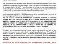 Se agudiza el conflicto en la zona Triqui, nuevamente instalaron su plantón