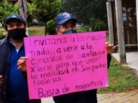 Comuneros de Capulálpam en defensa de sus tierras