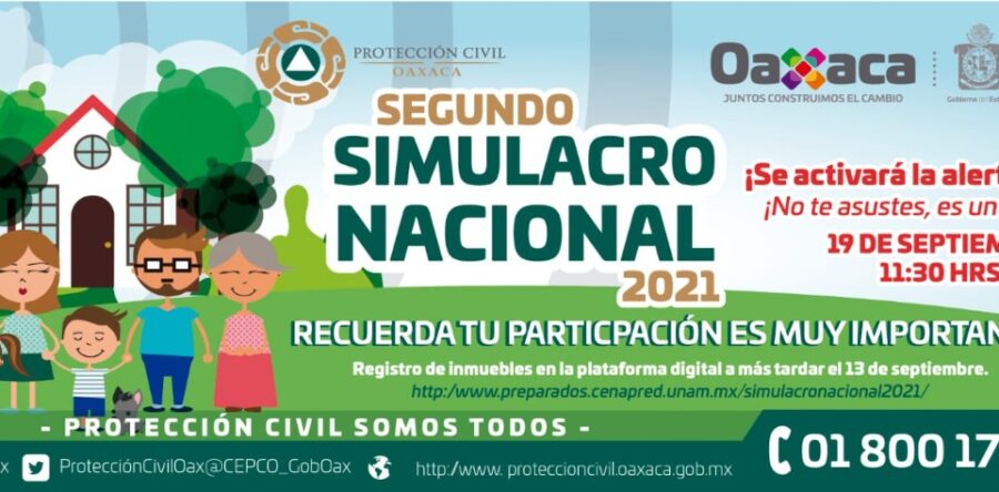 Este domingo 19 de septiembre, a las 11:30 horas, se realizará el Segundo Simulacro Nacional
