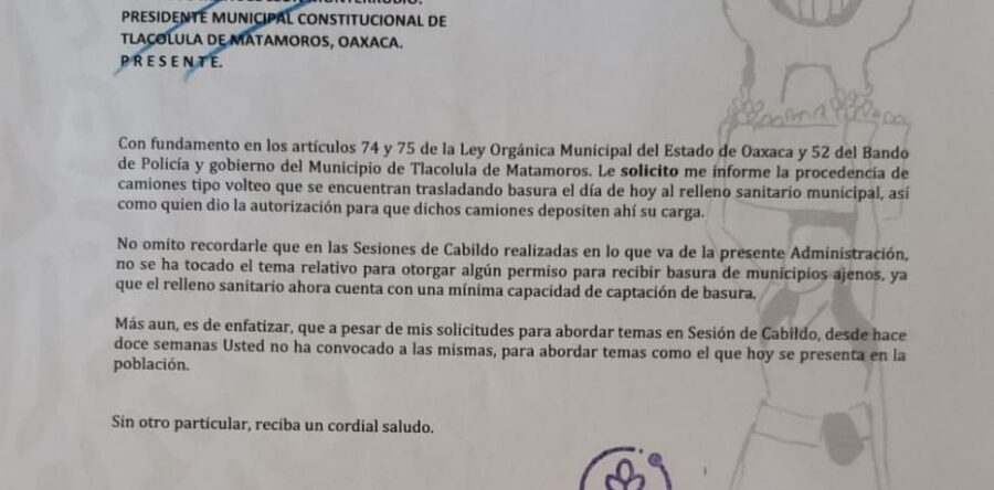 Ingresa basura de otro municipio a Tlacolula de Matamoros