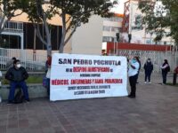 Trabajadores de salud nuevamente protestan en la capital oaxaqueña