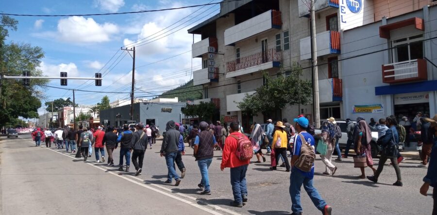 Organizaciones sociales se movilizaron en la Ciudad de Oaxaca de Juárez