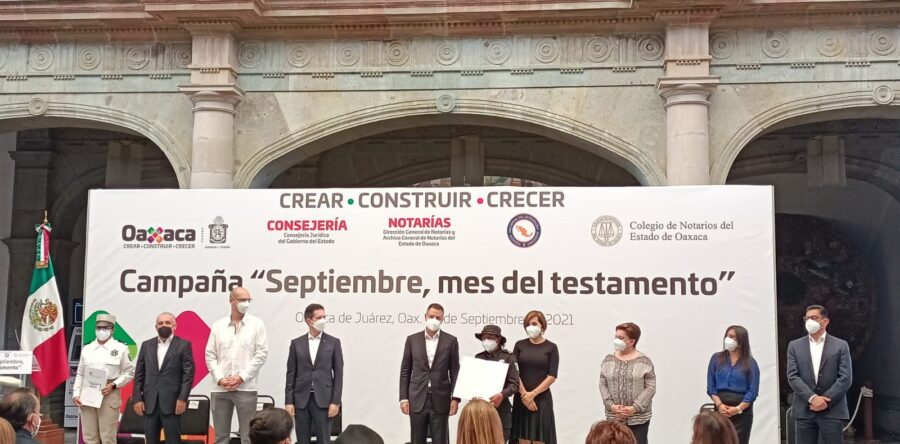 Inicia en Oaxaca la campaña “Septiembre, mes del testamento”.