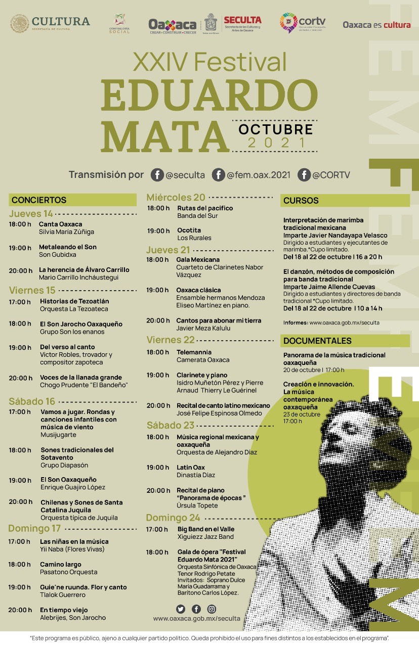 Realizará Seculta el XXIV Festival Eduardo Mata