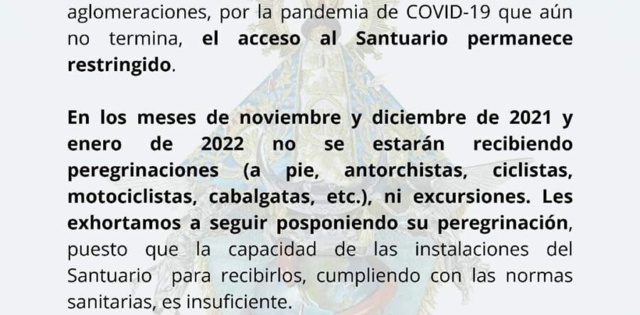 Cierran nuevamente el Santuario de la Virgen de Juquila