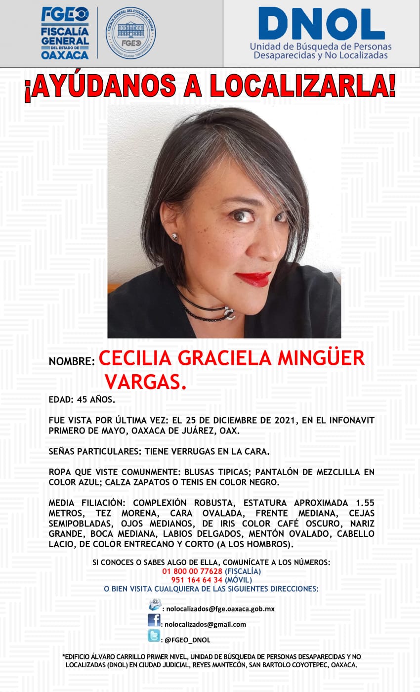 Desparece ex directora del MACO, Cecilia Graciela Mingüer Vargas