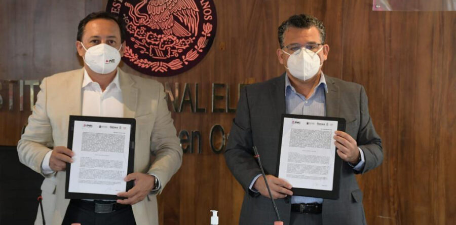 Firman IEEPO, INE y el IEEPCO convenio de colaboración que facilite uso  de escuelas públicas en el Proceso Electoral Local 2022