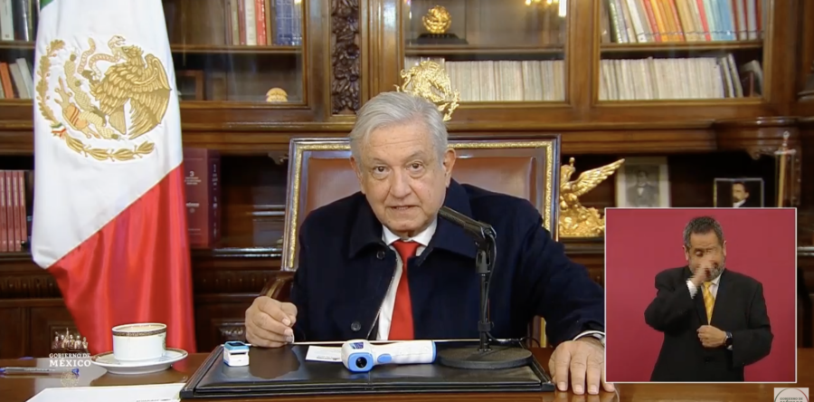 AMLO da mensaje: ‘Estoy bien, no hay que alarmarnos; el virus está de salida’
