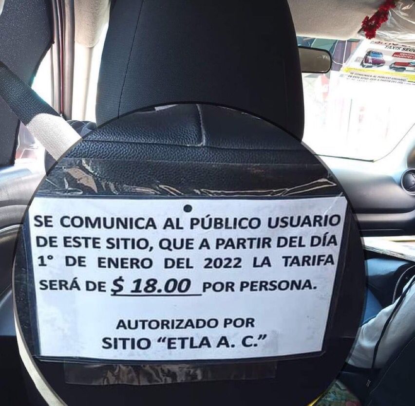 Taxistas del Valle Eteco aumentan tarifas del pasaje