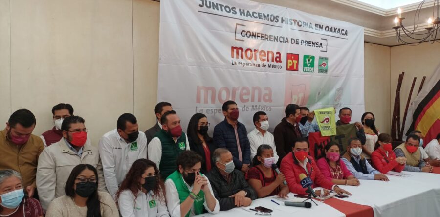Presentan la coalición “Juntos Hacemos Historia en Oaxaca”, Salomón Jara será su candidato